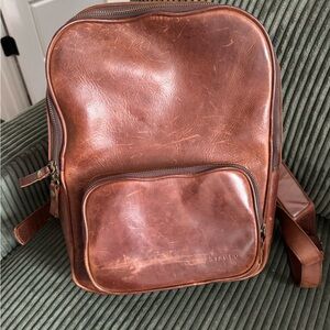Nisolo Cordoba Brown Leather Backpack